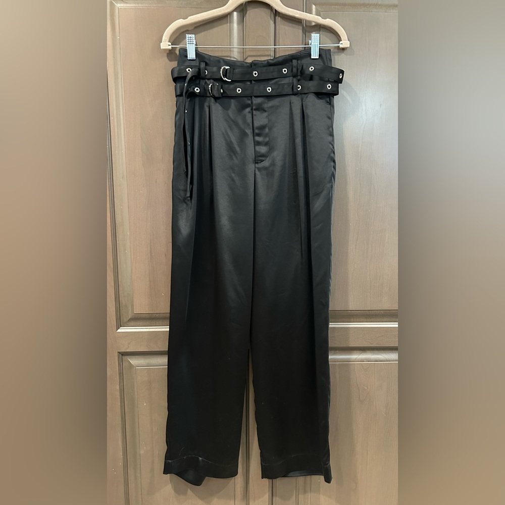 The Noli Shop Kora Double Belted Pants in Black, Size XS - Picture 2 of 10